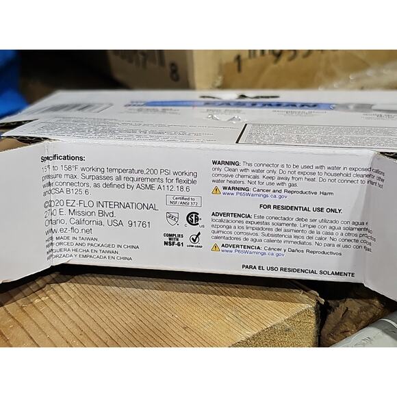 Eastman • 5' Ice Maker Connector Hose • 1/4" Inlet (0247027, PN: 98516) [D5] - Picture 11 of 12